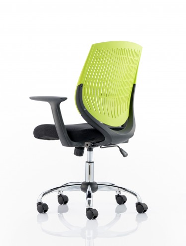 Dynamic Dura Mesh Back Operators Chair in Green - enlarged view