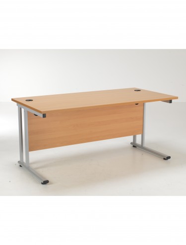 Lite 1200mm Office desk with 2 drawer mobile pedestal LITE1280BUND2BE - enlarged view