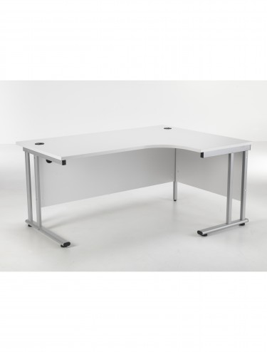 Right Hand Crescent desk and Desk High Pedestal Offer LITE1612WHBUNDR - enlarged view