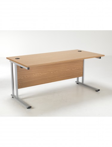 Lite 1600mm Office Desk with 2 Drawer Mobile Pedestal LITE1680BUND2OK - enlarged view