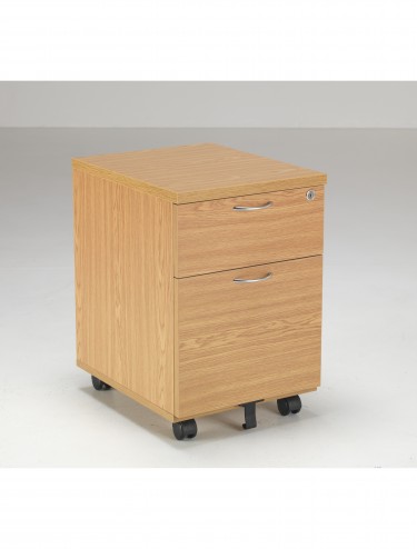 Lite 1400mm Office Desk with 2 Drawer Mobile Pedestal LITE1480BUND2OK - enlarged view