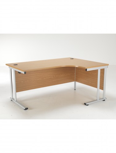 Right Hand Crescent desk and Desk High Pedestal Offer LITE1612OKBUNDR - enlarged view