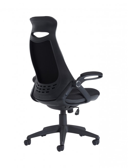 Dams Tuscan Fabric High Back Managers Chair TUS300T1-K with Head Support - enlarged view