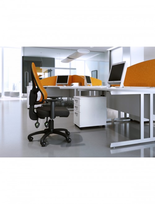 White Office Desk 1600x800mm Aspire Desk ET/SD/1600/WH - enlarged view