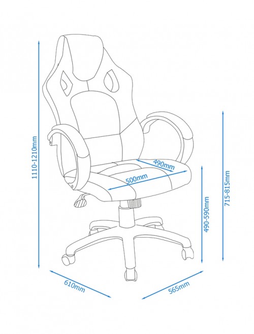 Gaming Chairs - Alphason Daytona Office Chair AOC5006BLK - enlarged view