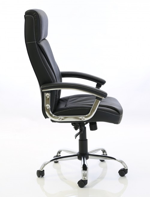 Office Chairs - Penza Executive Black Leather Office Chair EX000185 - enlarged view