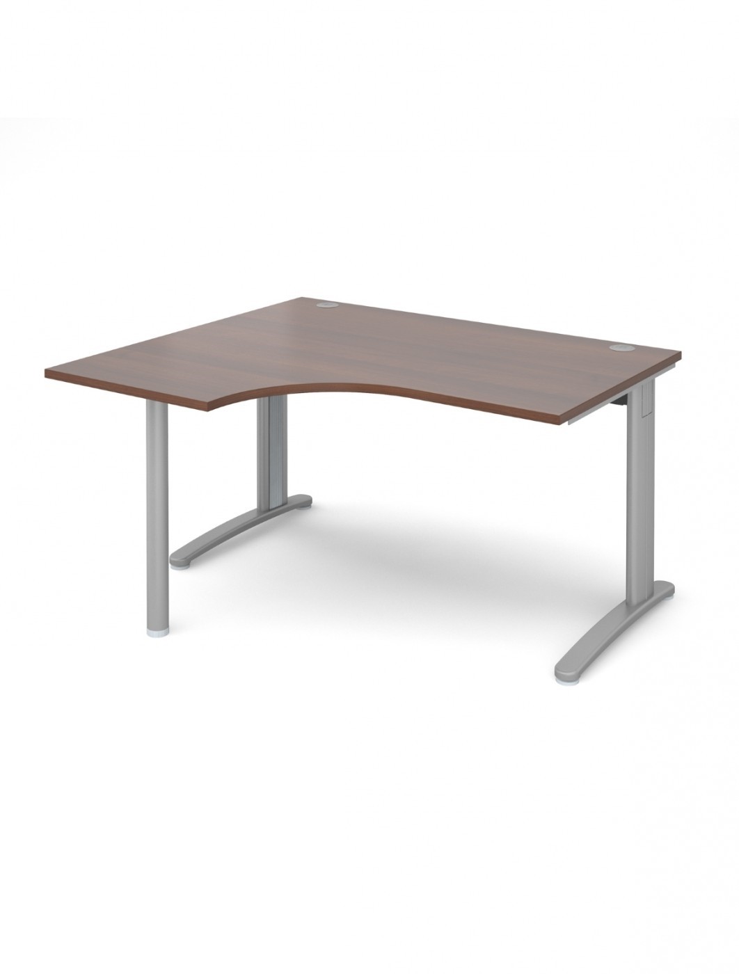 Walnut Office Desk 1400mm Wide Tr10 Ergo Desk Tbel14w By Dams