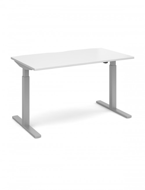 Office Desk 1400mm Elev8 Mono Sit Stand Desk EVM-1400-S-WH