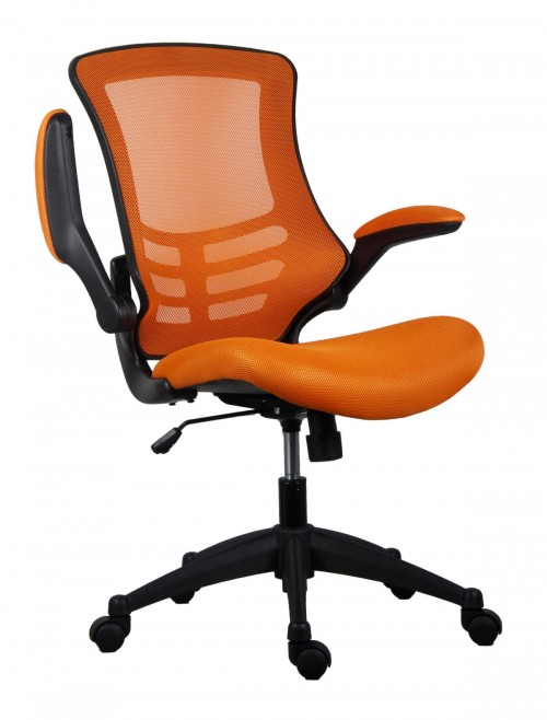 Office Chairs - Marlos Mesh Office Chair in Orange CH0790OR - enlarged view