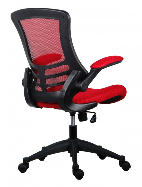 Office Chairs - Marlos Mesh Office Chair in Red CH0790RD - enlarged view