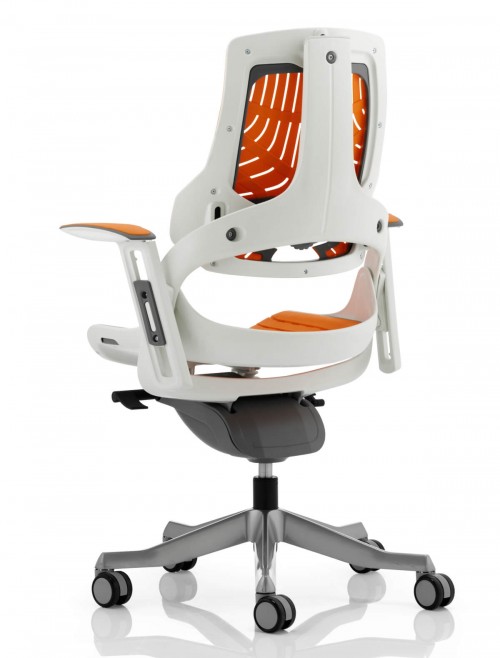 Office Chairs - Zure Orange Executive Elastomer Office Chair EX000133 - enlarged view