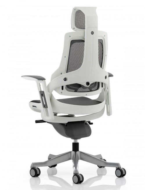 Zure Charcoal Executive Mesh Office Chair w/ Headrest KC0162 - enlarged view