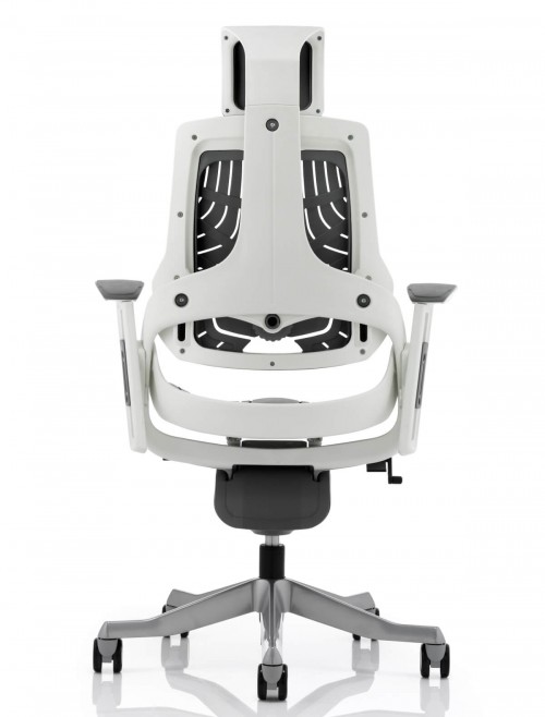 Zure Grey Executive Elastomer Office Chair w/ Headrest KC0164 - enlarged view