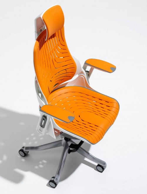 Zure Orange Executive Elastomer Office Chair with Headrest KC0165