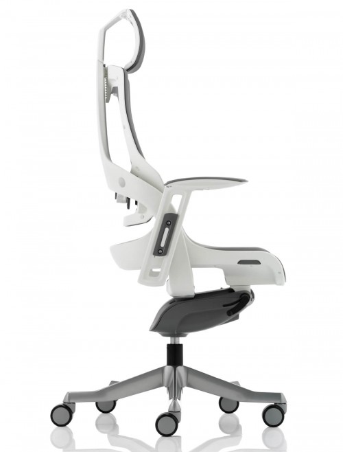 Zure Grey Executive Elastomer Office Chair w/ Headrest KC0164 - enlarged view