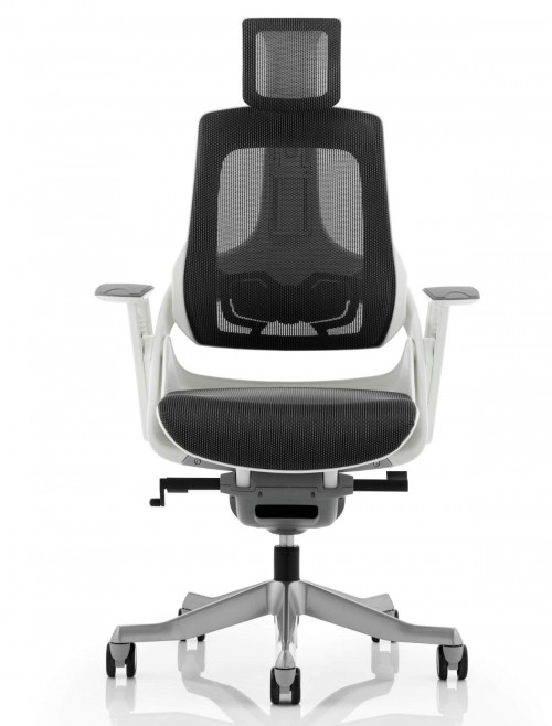 Zure Charcoal Executive Mesh Office Chair w/ Headrest KC0162 - enlarged view