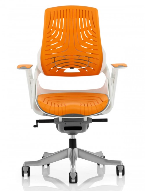 Office Chairs - Zure Orange Executive Elastomer Office Chair EX000133 - enlarged view