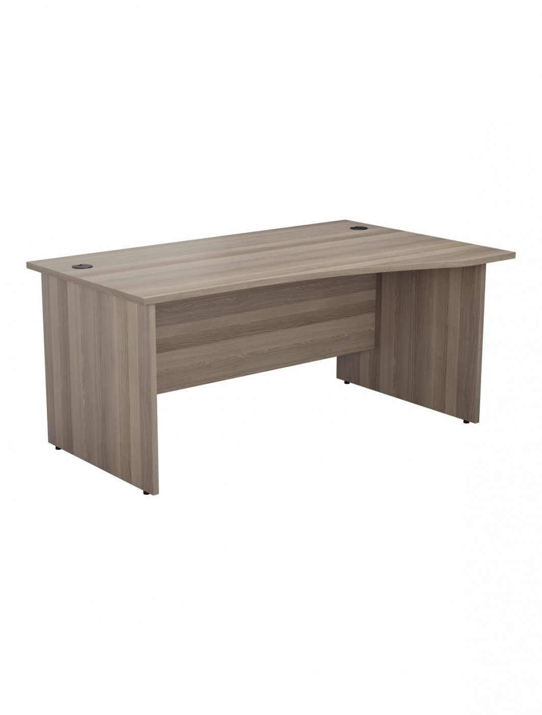 Grey Oak Office Desk 1600mm One Panel Wave Desk Opr1610wvrpgo