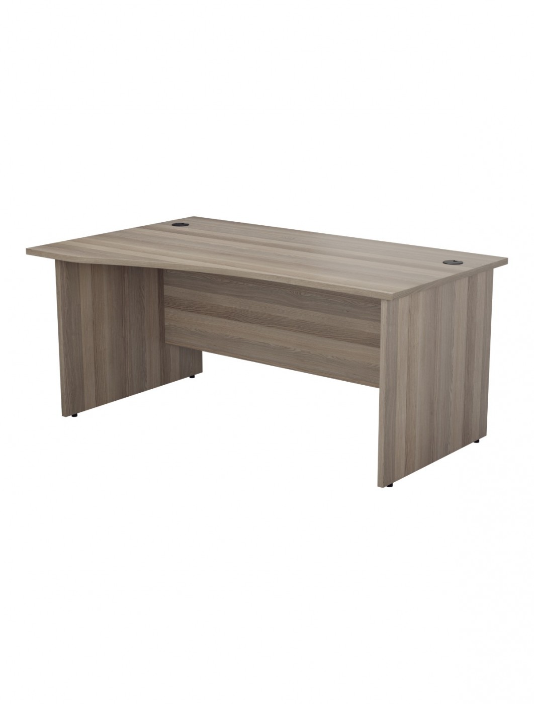 Grey Oak Office Desk 1600mm One Panel Wave Desk Opr1610wvlpgo