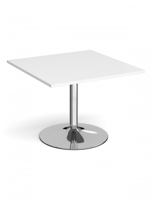 Dams Square Extension Table with Chrome Trumpet Base TB10-C - enlarged view