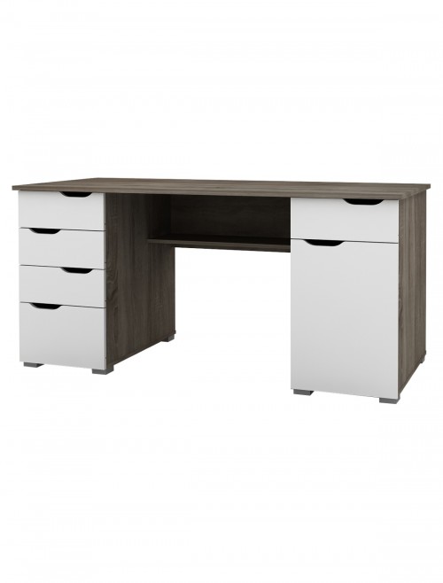 Home Office Desks - Alphason Kentucky Dark Oak Desk AW1374DO - enlarged view