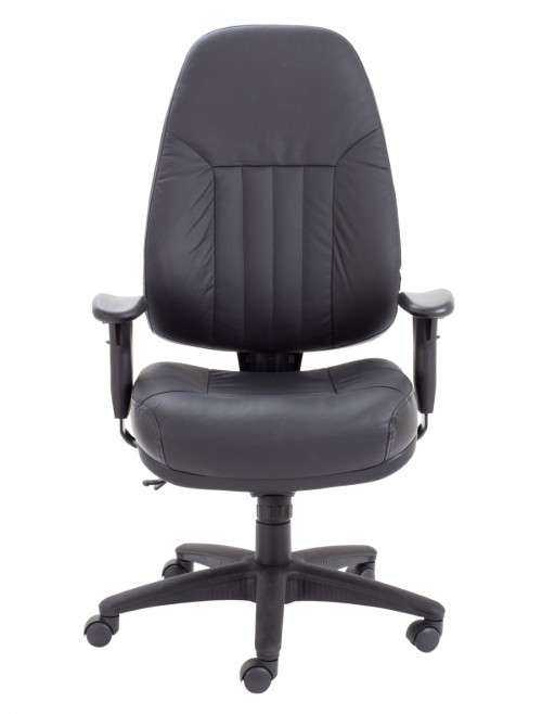 Office Chairs - TC Panther Black Leather Office Chair CH1101 - enlarged view