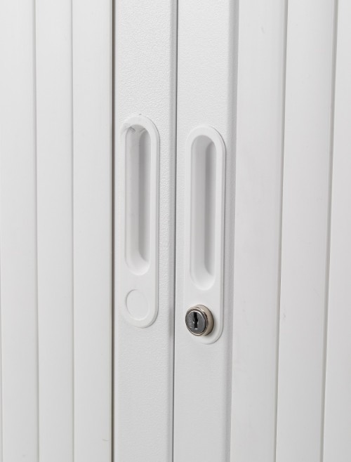 Steel Storage - TC Talos Steel Tambour Cupboard TCSOT1050WH in White - enlarged view