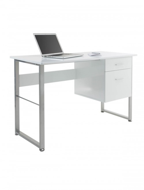 Home Office Desk Cabrini White Computer Desk AW22226-WH by Alphason