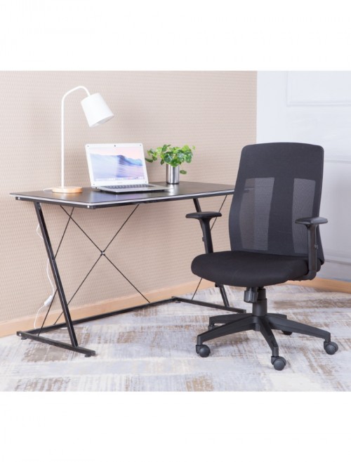 Mesh Office Chair Black Laguna AOC1705BLK by Alphason (DUPLICATE) - enlarged view