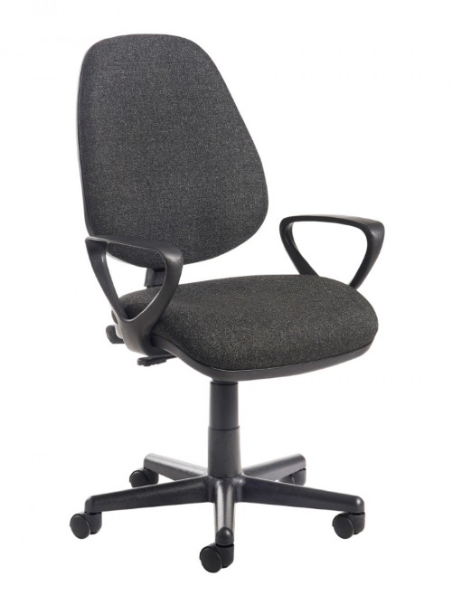 Office Chair Charcoal Bilbao Operator Chairs BILB1-C by Dams - enlarged view