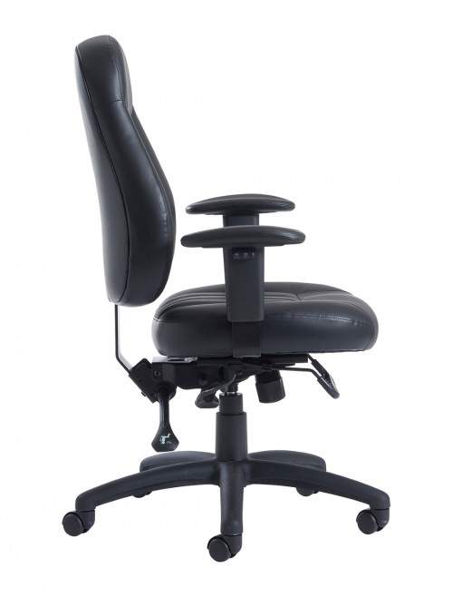 Dams Zeus Medium Back 24 Hour Faux Leather Task Chair ZEU200K2 - enlarged view