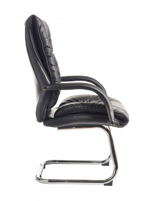 DER100C1-BLK Derby Executive Faux Leather Visitor Chair  - enlarged view