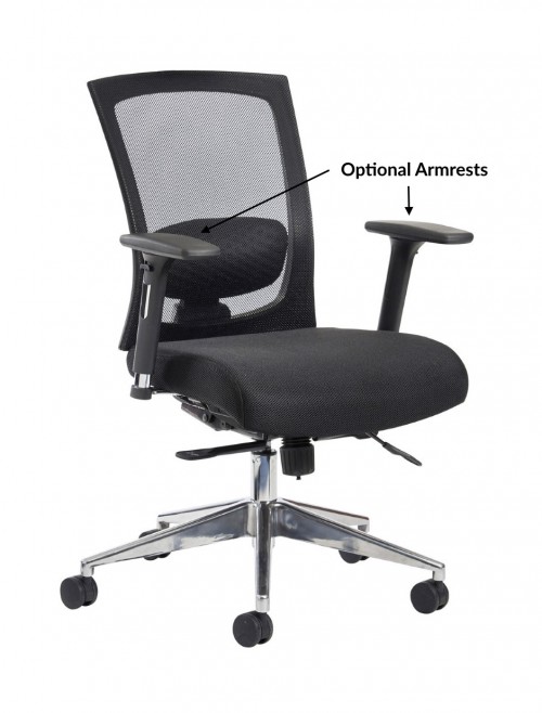 Mesh Office Chair Black Gemini Task Chair GEM300K2 by Dams - enlarged view