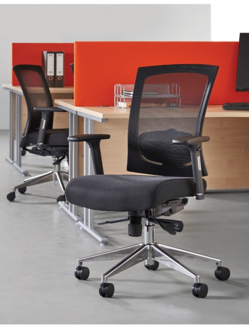 Mesh Office Chair Black Gemini Task Chair GEM300K2 by Dams - enlarged view