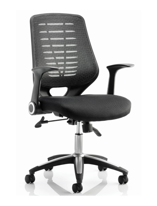 Office Chairs Relay Black Mesh Office Chair OP000115 by Dynamic