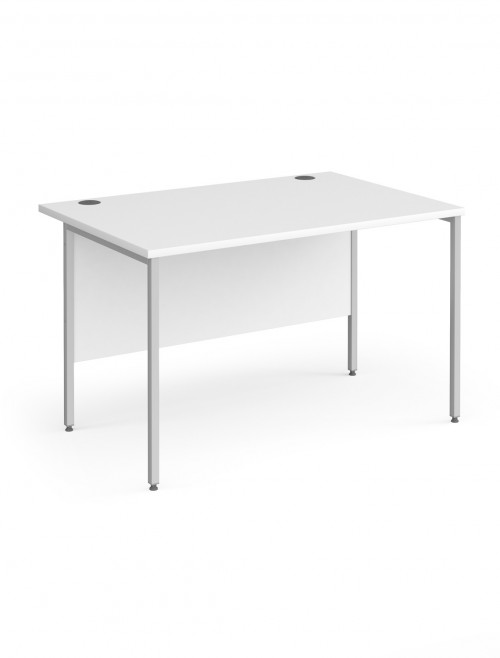 White Office Desk Contract 25 Straight Desk H-Frame 1200mm x 800mm - enlarged view