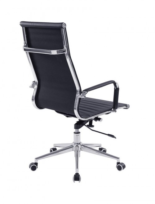 Bonded Leather Black Office Chair Aura High Back BCL/9003/BK by Eliza Tinsley - enlarged view