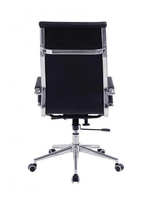 Bonded Leather Black Office Chair Aura High Back BCL/9003/BK by Eliza Tinsley - enlarged view