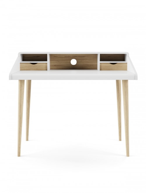 Home Office Desk White Yeovil Study Desk AW3180 by Alphason Dorel - enlarged view