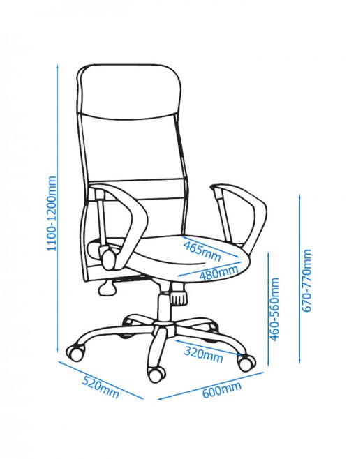 Mesh Office Chair Grey Orlando Computer Chair AOC4087GRY by Alphason - enlarged view