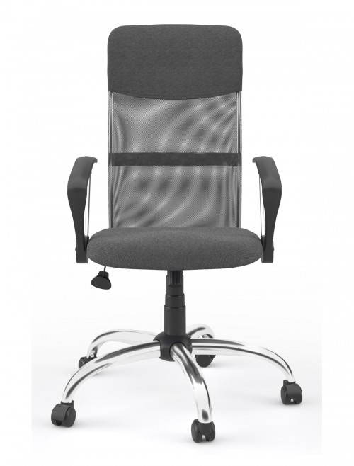 Mesh Office Chair Grey Orlando Computer Chair AOC4087GRY by Alphason