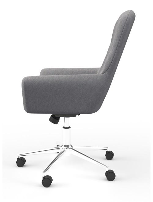 Fabric Office Chair Grey Benjamin Computer Chair AOC4482GRY by Alphason - enlarged view