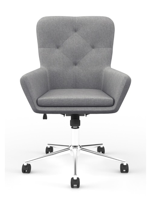 Fabric Office Chair Grey Benjamin Computer Chair AOC4482GRY by Alphason - enlarged view