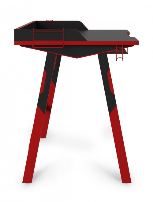 Gaming Desk Fuego Red and Black Home Office Desk AW9230 by Alphason Dorel - enlarged view