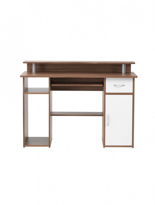 Home Office Desk Walnut Albany Computer Desk AW12362-W by Alphason - enlarged view