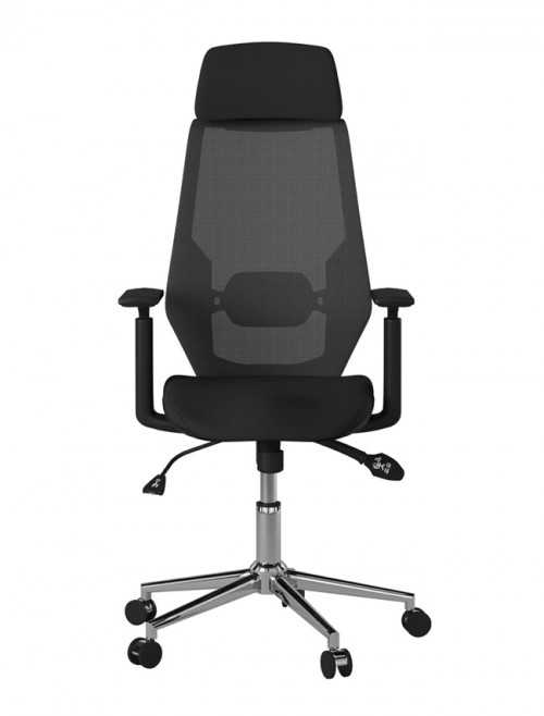 Mesh Office Chair Black Clifton Computer Chair AOC1299BLK by Alphason - enlarged view