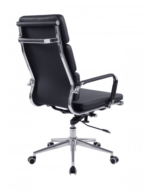 Office Chair Black Bonded Leather Avanti High Back Chair BCL/6003/BK by Nautilus