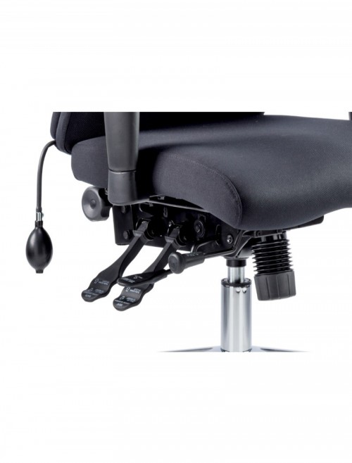 Office Chair Black Onyx 24 Hour Ergonomic Computer Chair OP000095 by Dynamic - enlarged view