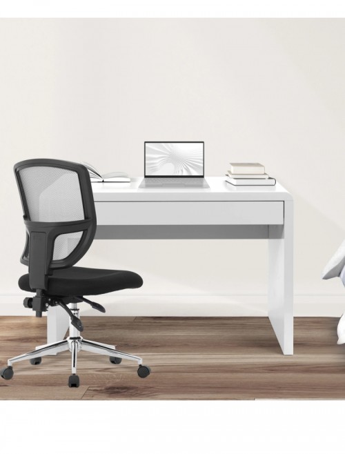 Home Office Desk White Nordic Home Workstation BDW/F210/WH by Eliza Tinsley - enlarged view