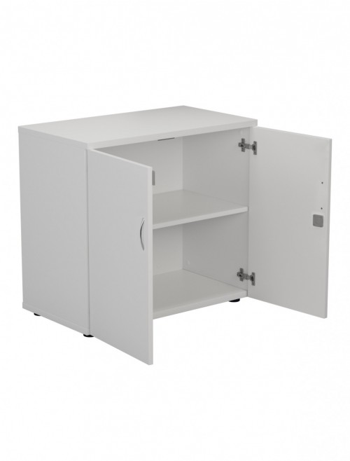 Office Storage Cupboard White Desk High Cupboard WDS745CPWH by TC - enlarged view